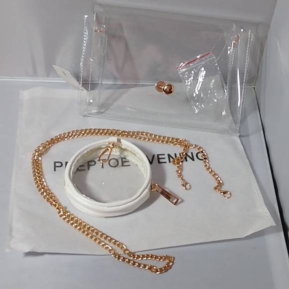 Peep toe evening brand bag set - Picture 3 of 5